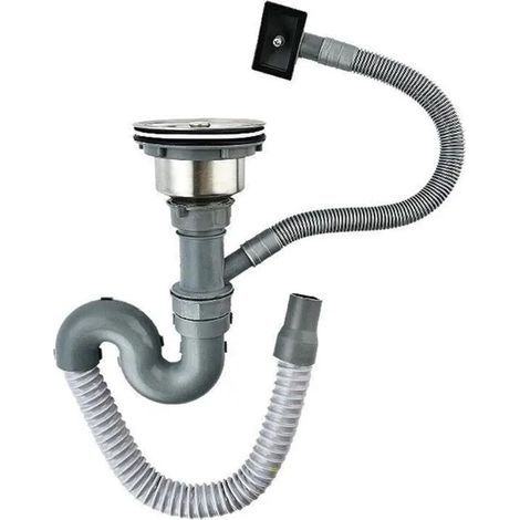 Bouchon de vidange, panier filtrant pour évier de cuisine, évier de salle de bain, éviers de salle de bain en acier inoxydable sous plan pour laver la vaisselle sous le tuyau d'eau (1/4)