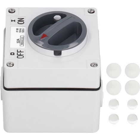 Prise de commutateur étanche extérieure, Isolation anti-poussière, boutons OnOff rotatifs, indicateurs 500V(3P32A) (1/5)