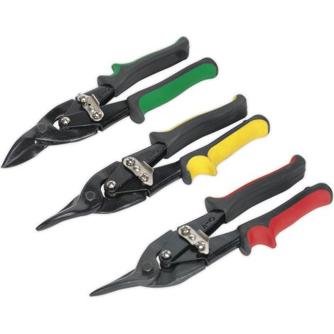 Sealey AK6907 Aviation Tin Snips Set 3pc