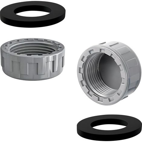 2 Pièces PVC Capuchon de Fermeture, 20mm Tuyau Capuchon, Bouchon Fileté, Bouchon en PVC pour Tuyau D'eau, avec Rondelle (1/5)