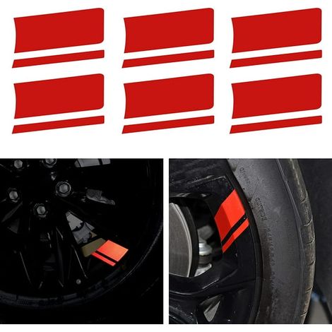 RV 6 (yellow) package reflective adhesive strips of reflective vinyl for car tires, universal bumper accessories, fenders shine electronics (1/5)