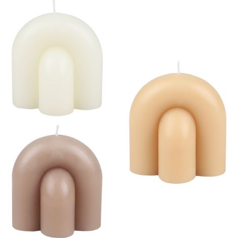 Set de 3 bougies arches bubbles 9x6.5x10cm (1/3)