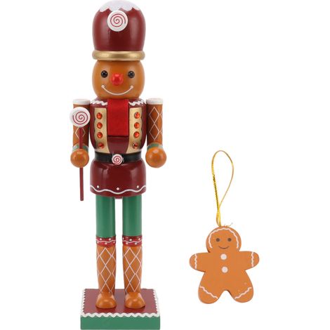 Bunte Holzfigur, 35,5 cm – Tischdekoration für Kinderzimmer oder Wohnzimmer – Dekoratives Modell (1/5)