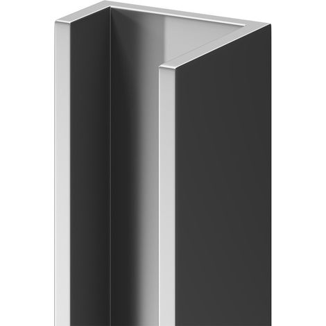 WholePanel 5mm Silver Wall and Ceiling Panel U Trim (1/5)