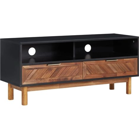 Mobile Porta TV 100x35x45 cm in Legno Massello di Acacia e MDF vidaXL (1/5)
