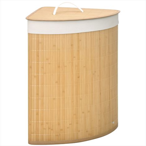 Accessoire de nettoyage Bambou panier de rangement d'angle 55L (1/5)
