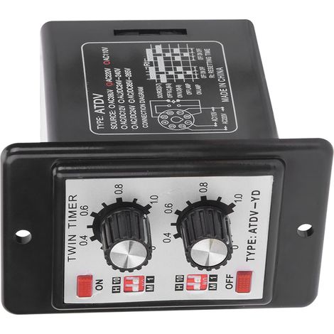 Interrupteur à bouton, relais temporisé marche/arrêt, relais de minuterie multisection ATDV-YD AC110V/220V (1/5)