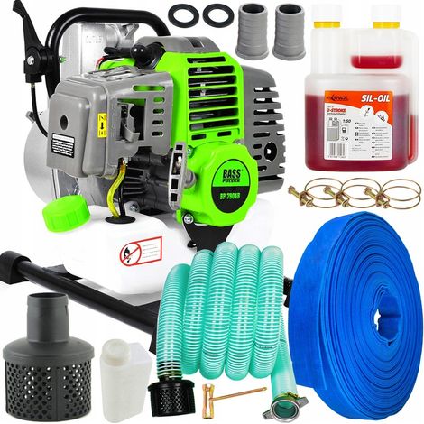 Motopompe essence avec accessoires pour eaux chargées 100l-min