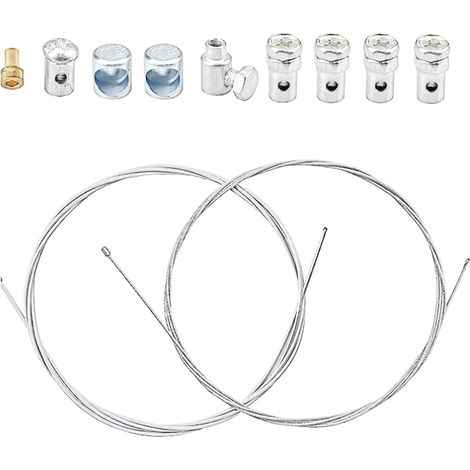 2 Kit de Réparation de Câble Universel, Câble d'embrayage ou de Frein Universel avec Serre-Câble, Câble d'embrayage pour Moto Tondeuse Quad, 2m (1/5)