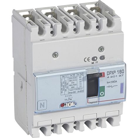 Disjoncteur boîtier moulé DPX³ 160 4P 160 A 50 kA - LEG420137