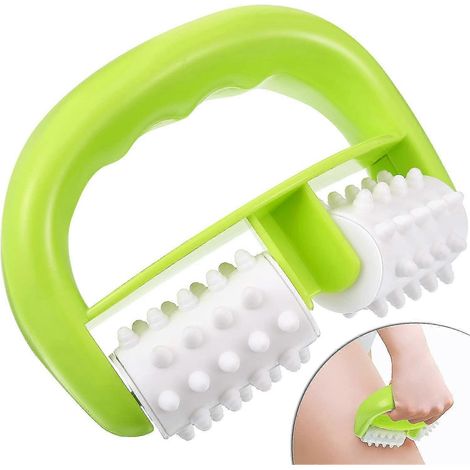 Rouleau de massage pour le corps, utilisable sur peau sèche ou humide, pour un massage anti-cellulite. Brosse pour le corps, le visage, les bras et les épaules.-AquaForge