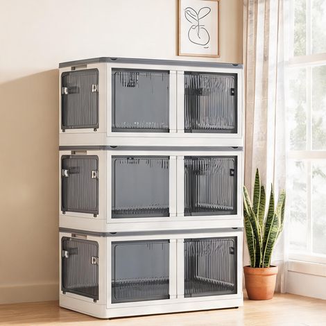 Coffre de rangement 69 L avec roulettes pliable accès 5 côtés (1/5)