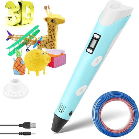 Stylo 3D enfant – Impression 3D avec filament PLA et ABS – Vitesse réglable 8 niveaux – Écran LED pour température – Buse céramique (1/5)
