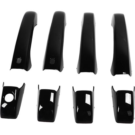 8 dekorative Türgriffe in Hochglanzschwarz, Chrom-Schutzabdeckungen für Jeep Patriot, Grand Cherokee, Durango, Außenzierleisten, Autozubehör (1/5)