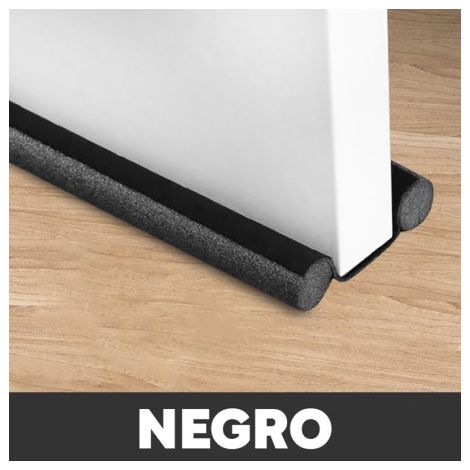 Rouleau isolant double pour sous-porte 97 cm Noir (1/5)