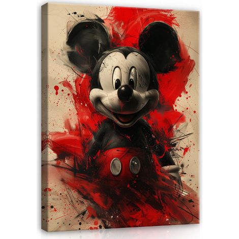 Peinture pour chambre d'enfant souris sur toile Murale 120x80 (1/3)