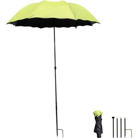 Sombrilla de exterior con protección UV de 125 x 95 cm, SPF 50+, plegable, ligera y resistente al óxido, ideal para plantas, balcones, terrazas y jardines. (1/5)
