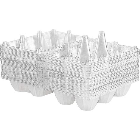 Boîtes à œufs transparentes en plastique (100 pièces) pour ranger les œufs, idéales pour une utilisation familiale au pâturage ou au réfrigérateur.