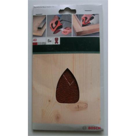 BOSCH - 5 FOGLI ABRASIVI PER LEVIGATRICIA DELTA - 95X135MM, G40