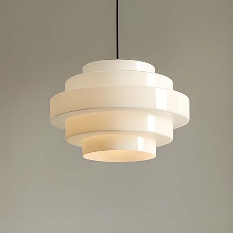 [GEBRAUCHT] B-Ware Filo Hängeleuchte Pendelleuchte Lampe weiß Glas Ø 28 cm 1-flammig Metall