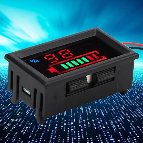 YB27VE Affichage Numérique LED pour Voiture Électrique - Testeur Double Tension et Énergie - Moniteur Batterie 12V Acide-Plomb (1/5)