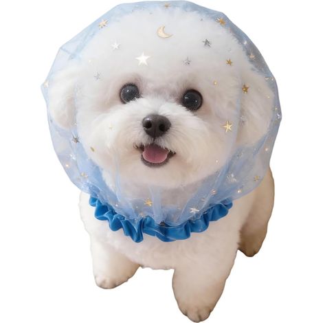 Lot de 5 muselières anti-ingestion – Masque léger en maille respirante (convient aux chats et aux chiens) 23,5 x 23,5 cm (bleu) (1/5)