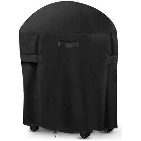 Runde Grillabdeckung – Verstärkter Schutz – 77 x 90 cm – 420D Oxford-Gewebe – Schwarz (1/5)