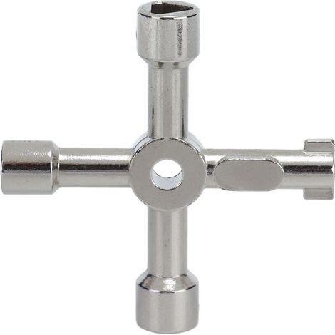 Jeffergarden Clé utilitaire 4 en 1 en alliage de Zinc, outil manuel multifonctionnel pour vanne d'armoire-DOU