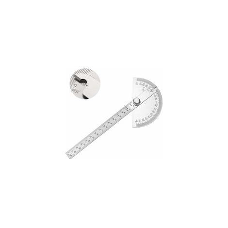 Rapporteur en acier inoxydable 0-180°, règle de 140 mm, outil ingénieur – (1/5)
