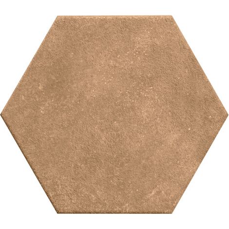 Carrelage sol / mur hexagonal effet ciment 25x21,6 cm TERRACRETA Chamotte Esagono (vendu par boite de 1.18m2) (1/4)