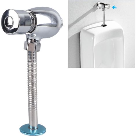 Robinet de chasse d'urinoir tout cuivre, robinet de chasse d'eau retardée à commande manuelle dissimulée, robinet de fermeture automatique pour toilettes publiques (1/5)