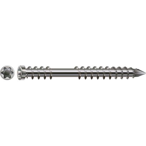 SPAX Terrassenschraube, Fixiergewinde, Zylinderkopf, T-STAR plus, CUT-Spitze, Edelstahl rostfrei A2 (1/10)