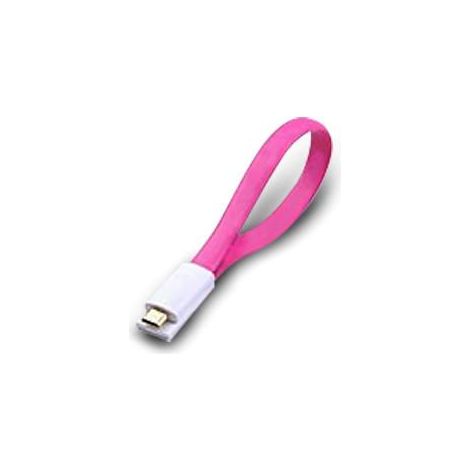 Atlantis Land 0.2m USB 2.0 A - Micro USB 2.0 B M/M cavo USB 0,2 m USB A Micro-USB B Rosa (1/2)