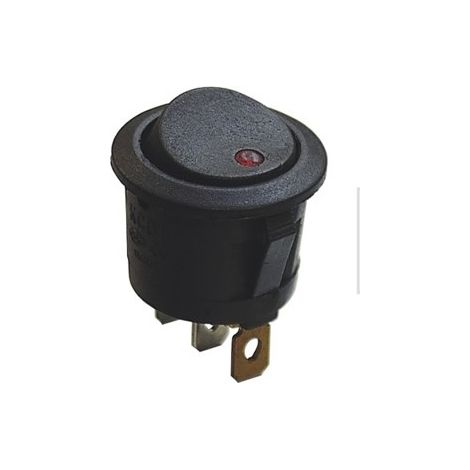 Runder Kippschalter mit roter LED, 12 V