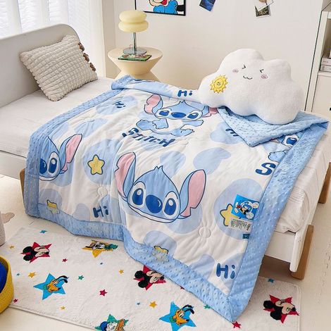 Couette d'été pour enfant, plumes de soie et coton,115x 150 cm (1/5)