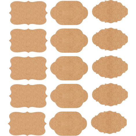 Selbstklebende Geschenkanhänger, kleine, leere Klebeetiketten für Einmachgläser, Geschenkanhänger zum Beschriften für Weihnachten, Ostern, Neujahr und die Feiertage (1/5)