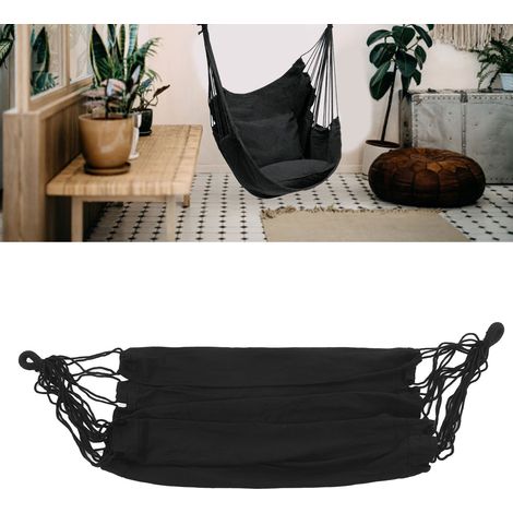 Chaise hamac suspendue jusqu'à 330 lb d'épaisseur, 39,4 x 51,2 pouces, chaise hamac, balançoire à corde suspendue pour camping en plein air,DUBUNS