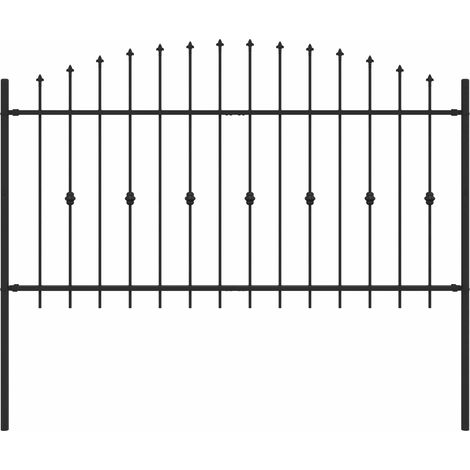 Maison Exclusive - Spießzaun Asten Schwarz 200 x 150 cm Pulverbes