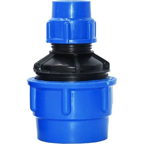Raccord droit réducteur de tuyau en polyéthylène, 63 mm à 32 mm, raccords rapides en plastique pour arrosage de jardin et agriculture (1 pièce) (1/5)