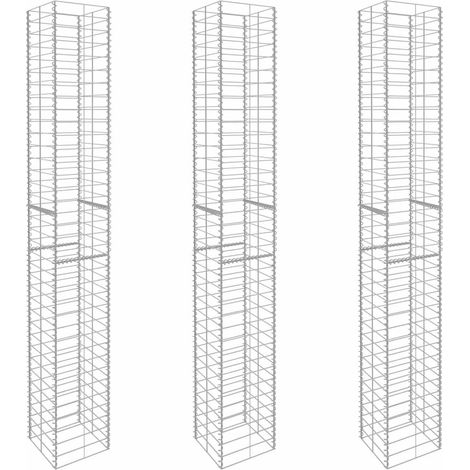 Maison Exclusive - Gabionenkörbe 3 Stk. Verzinkter Stahl 25 x 25 (1/5)