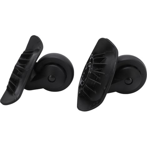 1 Paire de roulettes pivotantes silencieuses A52 pour valise, roues de remplacement noires (1/5)