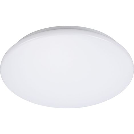 Deckenleuchte dimmbar Wohnzimmerleuchte weiß Deckenlampe rund, Metall, LED 17W 1600Lm warmweiß, DxH 33,5x6,5 cm (1/4)