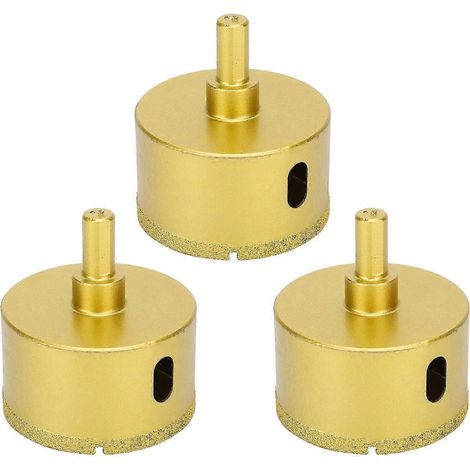 Lot de 3 forets diamantés de 60 mm (2,4 pouces) pour le perçage du granit, de la céramique, du béton et du marbre. (1/5)