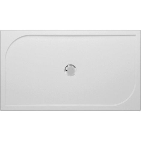 GO by Van Marcke Argon receveur de douche en polybéton gelcoat 140x80x3cm rectangulaire évacuation D90mm sans jeu de pieds blanc