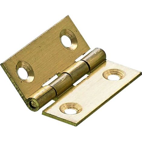 Hettich Schmales Scharnier Messing, matt, 32 x 38 mm, Lamellentürscharnier