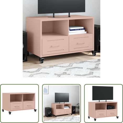 vidaXL Stahl-Schrank - TV-Schrank Rosa 68x39x43,5 cm Stahl (1/5)