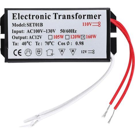 Transformateur électronique 110V vers 12V, convertisseur de tension, alimentation intelligente (160W) (1/5)