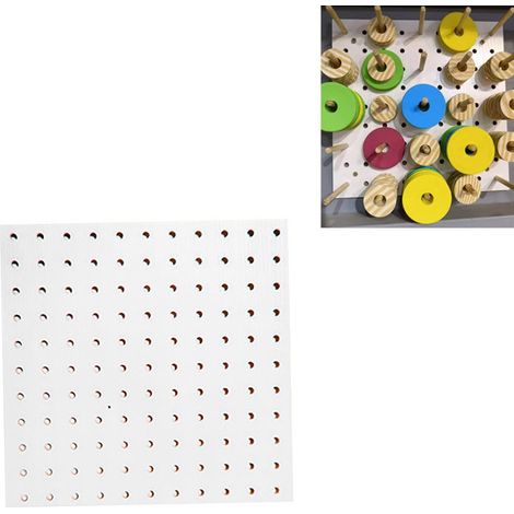 Porte-bobines à coudre, support à bobines en forme de pagode, support pour bobines de fil à coudre domestique, peut contenir 100 bobines, panneau perforé mural, 1 couche. (1/5)