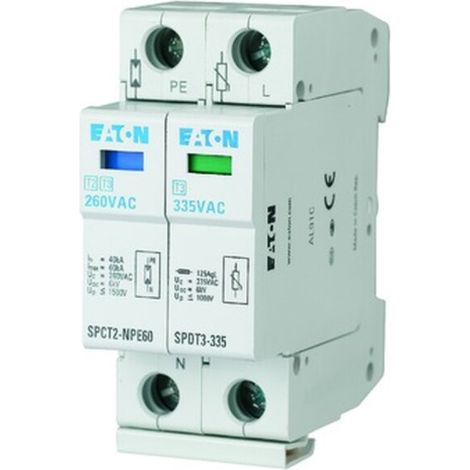 Eaton Überspannungsschutz Komplettmontage Schienen-DIN 2,5 kA 335 V