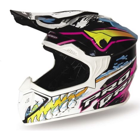 Casco de ciclocross infantil PROGRIP PG3009 L Jurassic Junior ECE 22R06 DD con cierre